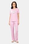 Amante Full Length Pyjama Bottom - Powder Pink Floral Print — thumbnail 5